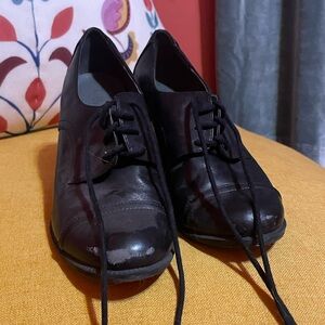 Kelly & Katie Black Lace-Up Flats
